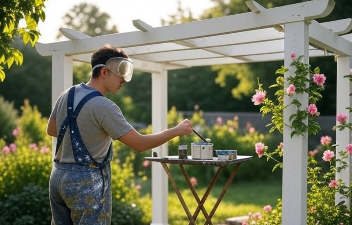repeindre une pergola en fer