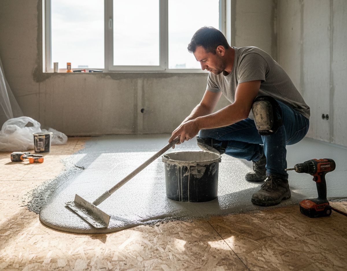 Ragréage sur OSB : étapes détaillées pour un sol lisse et stable